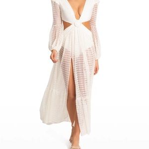 PatBO Crochet Cut Out Beach Dress